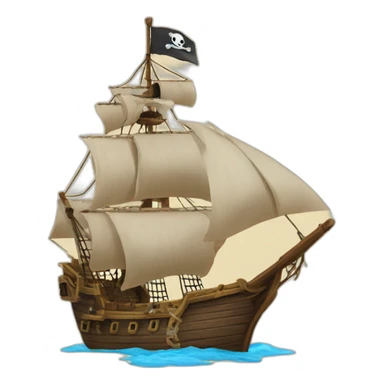 a pirate ship for kangaroos sticker
