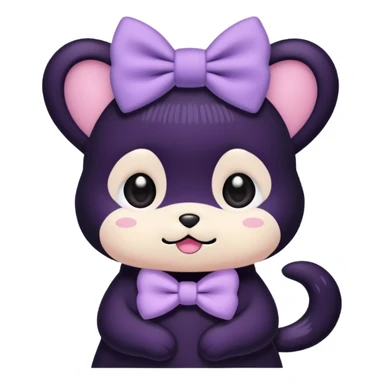 cute, Kuromi, purple, pastel sticker