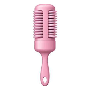 light pink cylindrical hair brush sticker