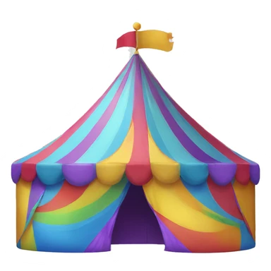 rainbow circus tent sticker