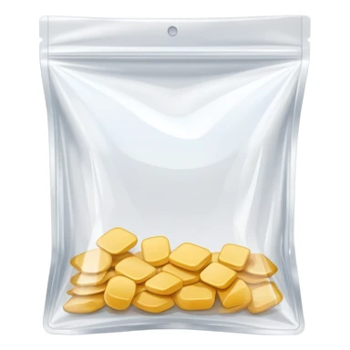 completely empty transparent ziplock bag sticker