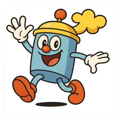 labobo character, playful and imaginative, cartoon style, dynamic pose, bright and cheerful sticker