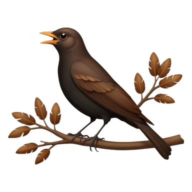 Singing blackbird  sticker