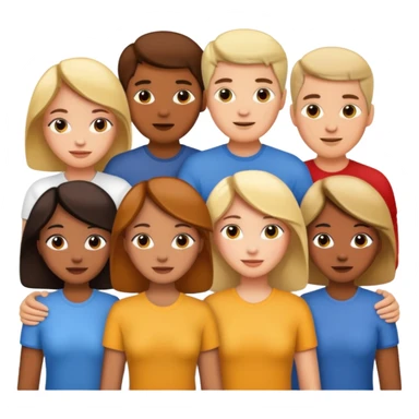 people of different races helping each other sticker