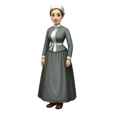 Full-length nurse 1870 sticker
