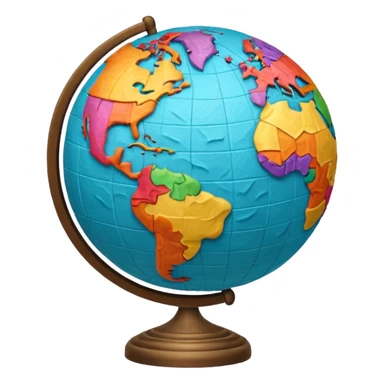 Papier-Mâché Globe sticker