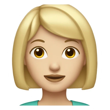 WHITE WOMAN WITH SHORT BLONDE HAIR WITH BANGS sticker
