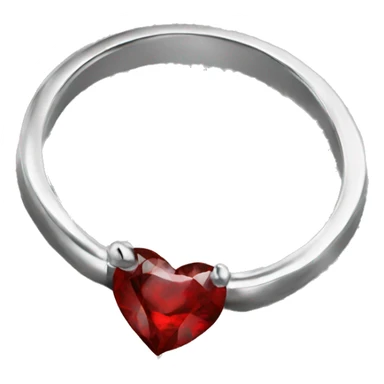Promise rings silver red stone sticker