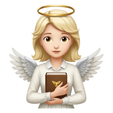Librarian female angel sticker