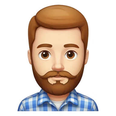 a guy with a beard and a checkered shirt sticker
