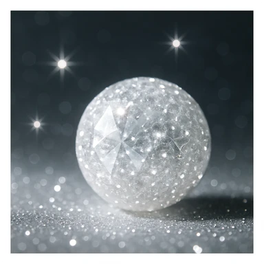 white sparkly object sticker