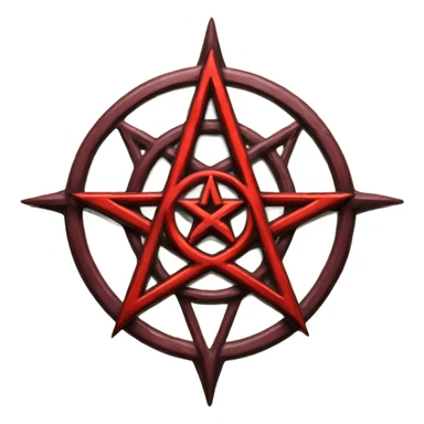 a red pentagram like Helsing sticker