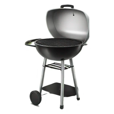 house on hill in background with grill in foreground sticker