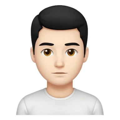 Tyler Jacob White Shirt Black Hair sticker