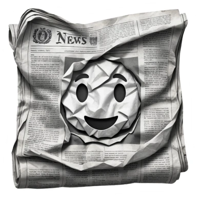 generate realistic detailed news paper sticker