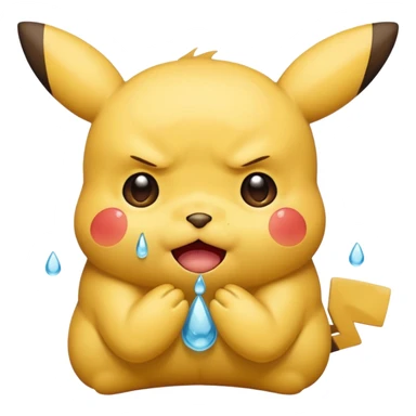 sad Pikachu crying sticker