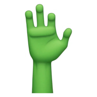 Arm with a green sleeve sticker