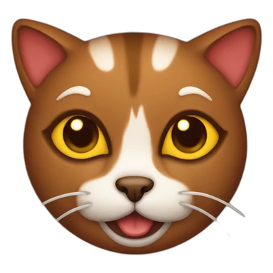 a bleeding brown cat sticker