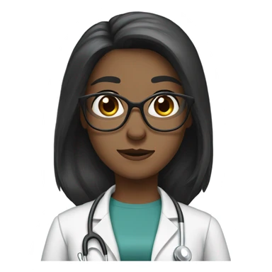 Female Dr with long dark hair schnauzer  sticker