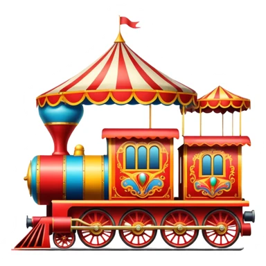 Vintage circus train sticker