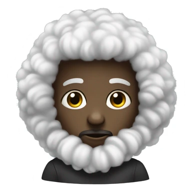 A doch who is black and white an fluffy with big round Sweet eyes  sticker