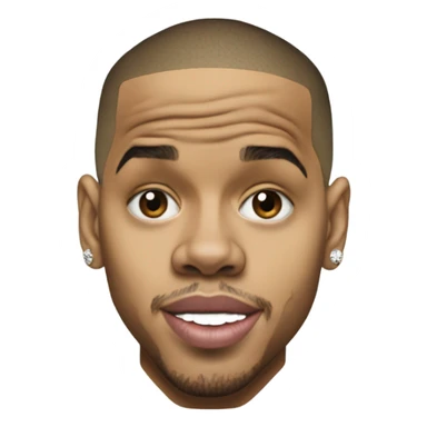 Hyper Realistic Chris Brown forever album  sticker