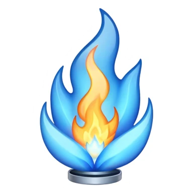 I need a blue flame emoji signifying the aura... sticker