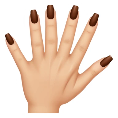 💅🏼 comme cet émoji, mais les ongles et le vernis en marron sticker