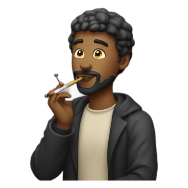 Man smoking shisha sticker