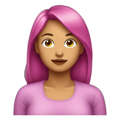 mujer con reflejos rubios sticker