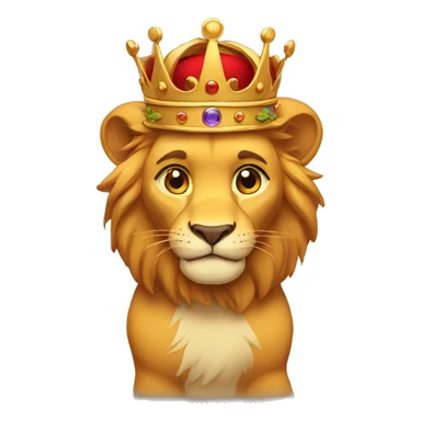 Simba with a crown sticker