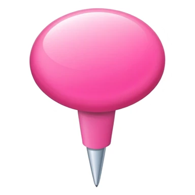 Pink push pin sticker