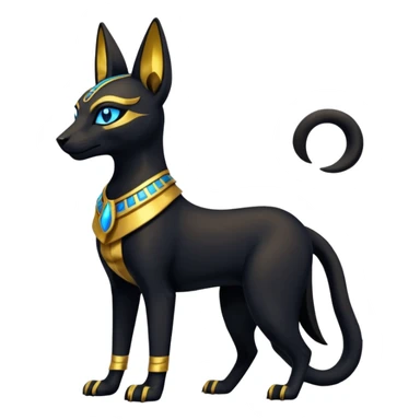 Anubis-Umbreon-Bastet-Fakémon-hybrid-creature (full body)  sticker