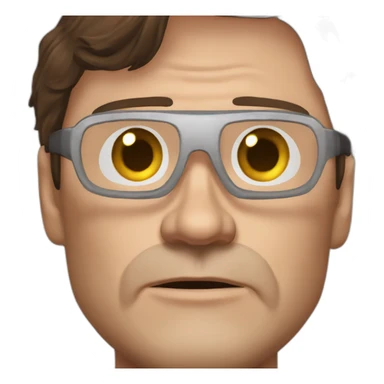 dwight schrute as tony stark sticker