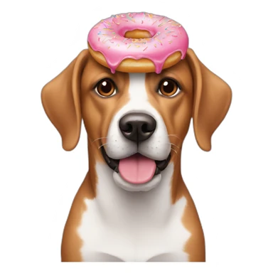 Dog with donut head sticker