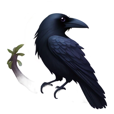 Raven moon sticker