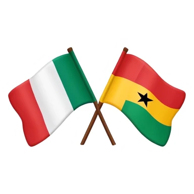 Nigeria flag mixed with Ghana flag Emojig mixer with Ghana flag emoji  sticker