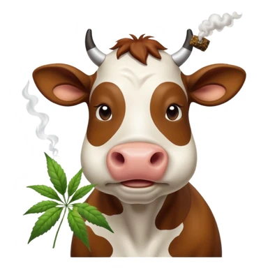 cow smoke weed sticker