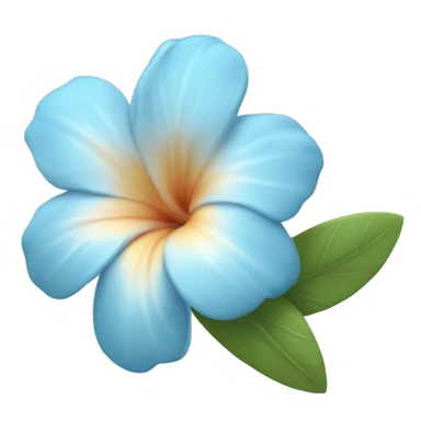 pastel blue Tropical flower sticker