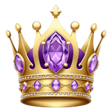 light purple crown sticker
