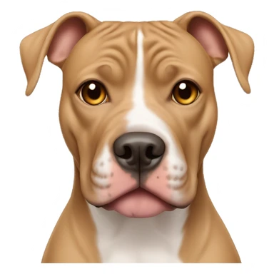 light brown american pitbull terrier with light brown eyes sticker