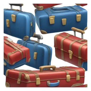 valise rouge et bleu  sticker