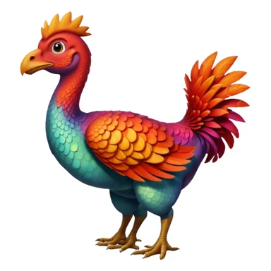 Dinosaur chicken sticker