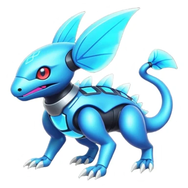  exotic tropical cyber-Protogen-Fakémon-Pokémon-Vernid-creature sticker
