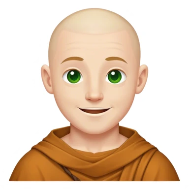 Happy white young male human Irish monk  sticker