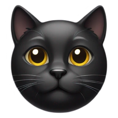 Black cat thinking about  sticker