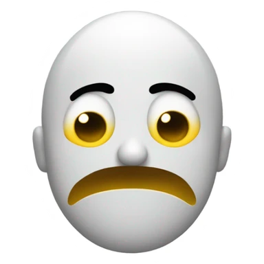 Yellow emoji that is tired sticker