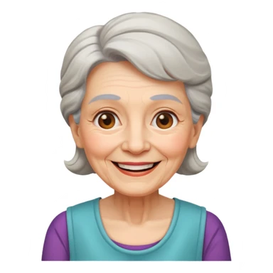 old lady sleeveless sticker