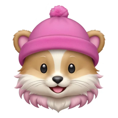 animal with pink hat sticker