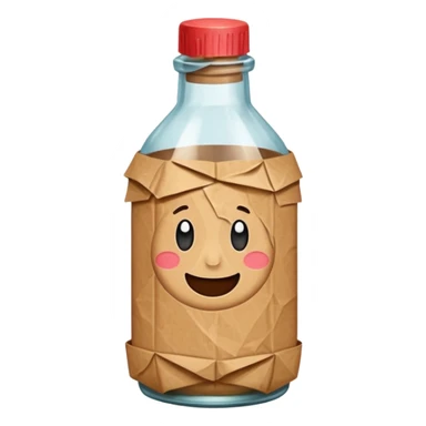 kraft paper in Bottle sticker